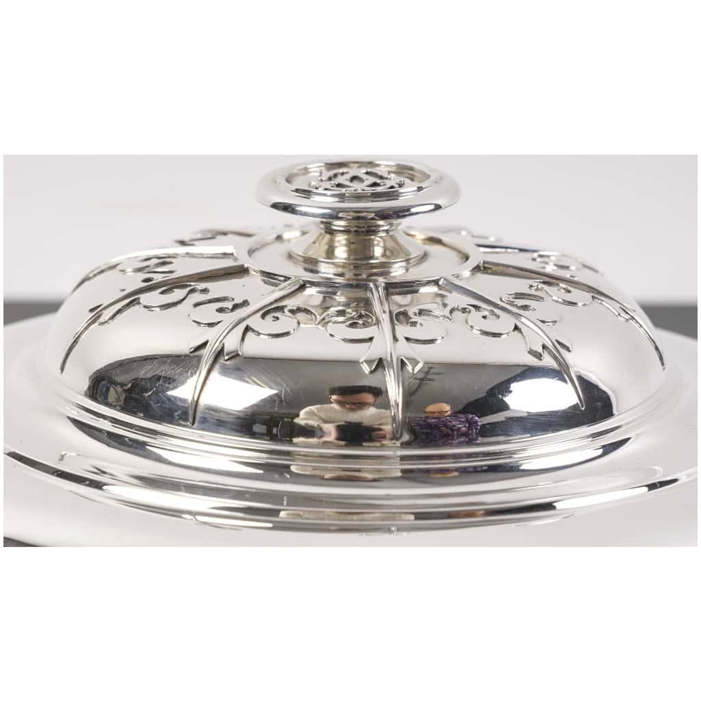 CARDEILHAC – GARNITURE DE TABLE « RENAISSANCE » MASCARON ARGENT FIN XIXÈ 25