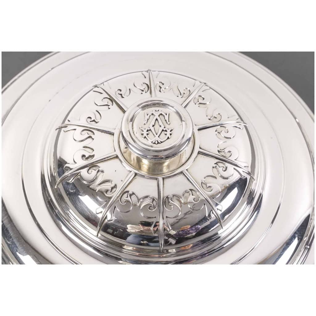 CARDEILHAC – GARNITURE DE TABLE « RENAISSANCE » MASCARON ARGENT FIN XIXÈ 26