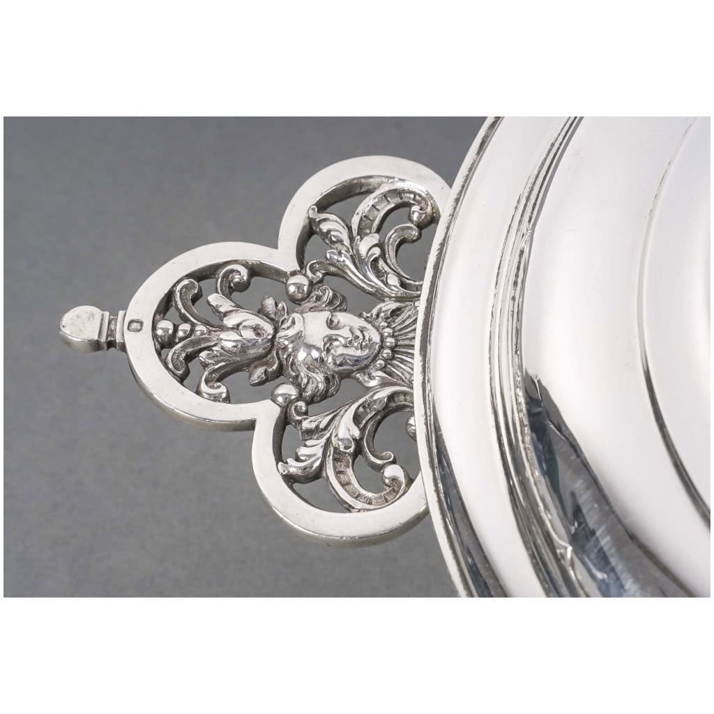 CARDEILHAC – GARNITURE DE TABLE « RENAISSANCE » MASCARON ARGENT FIN XIXÈ 28