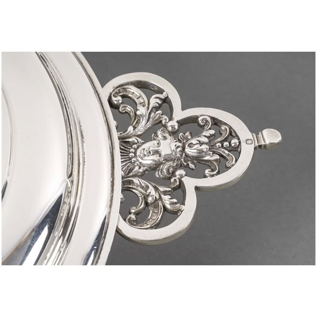 CARDEILHAC – GARNITURE DE TABLE « RENAISSANCE » MASCARON ARGENT FIN XIXÈ 29