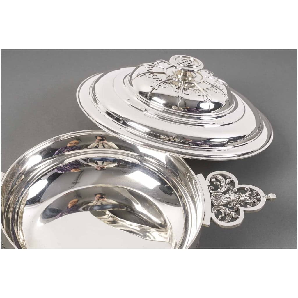 CARDEILHAC – GARNITURE DE TABLE « RENAISSANCE » MASCARON ARGENT FIN XIXÈ 31