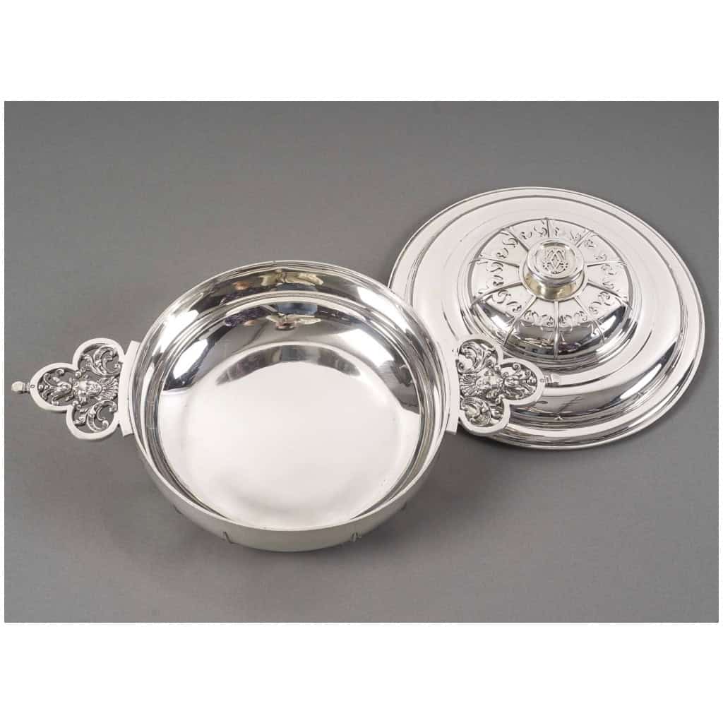 CARDEILHAC – GARNITURE DE TABLE « RENAISSANCE » MASCARON ARGENT FIN XIXÈ 35