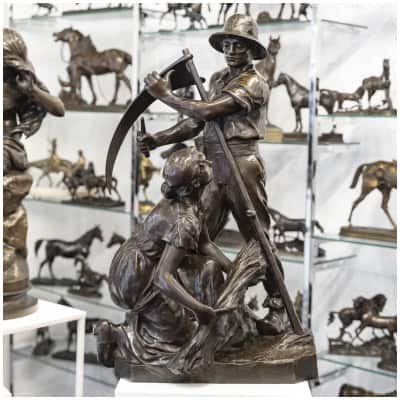 Groupe En Bronze « Les Faucheurs » , Henri – Louis Levasseur (1853-1934)