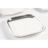 J.E. PUIFORCAT – SUITE DE 4 PLATS DE PRESENTATION CARRÉS EN ARGENT MASSIF ART DECO 1930 20