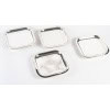 J.E. PUIFORCAT – SUITE DE 4 PLATS DE PRESENTATION CARRÉS EN ARGENT MASSIF ART DECO 1930 26