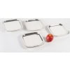 J.E. PUIFORCAT – SUITE DE 4 PLATS DE PRESENTATION CARRÉS EN ARGENT MASSIF ART DECO 1930 28