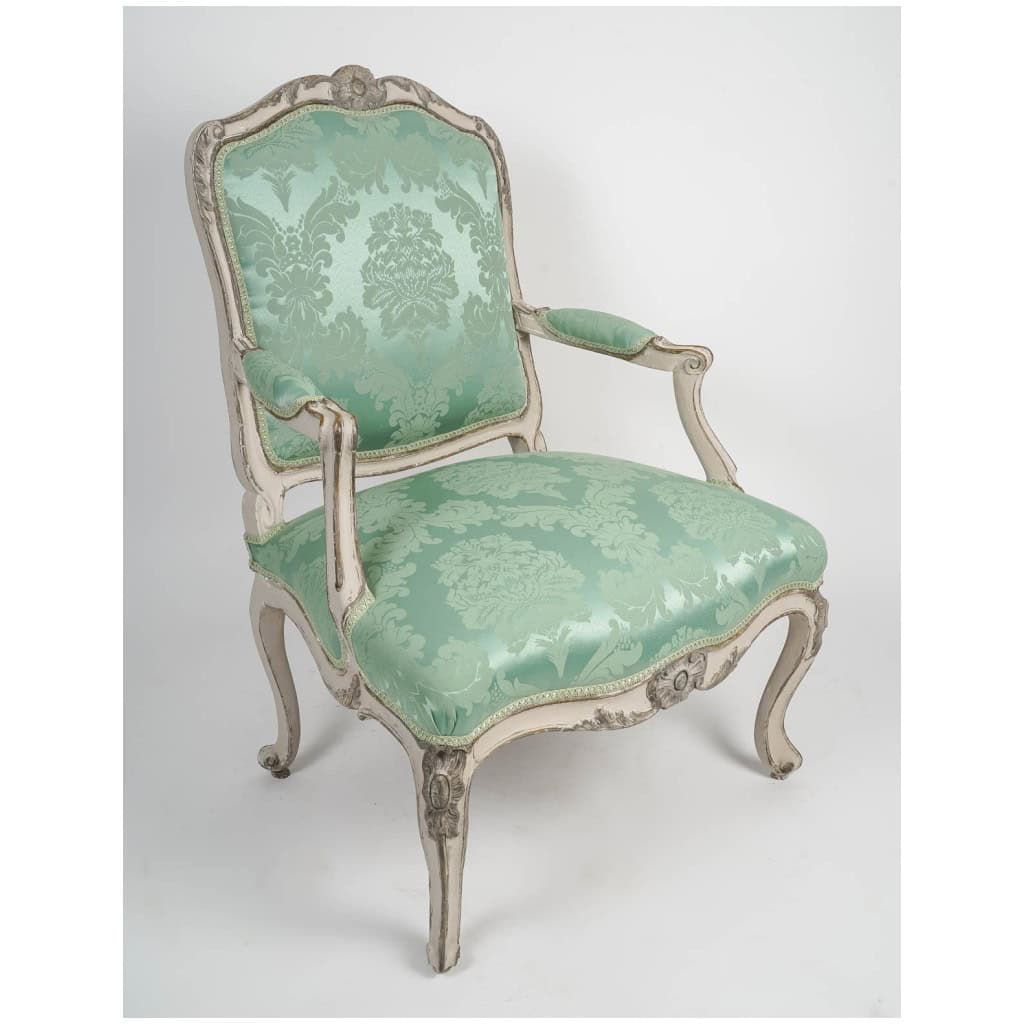 Pair Of Armchairs To Queen Louis XV. XVIIIth century. 8