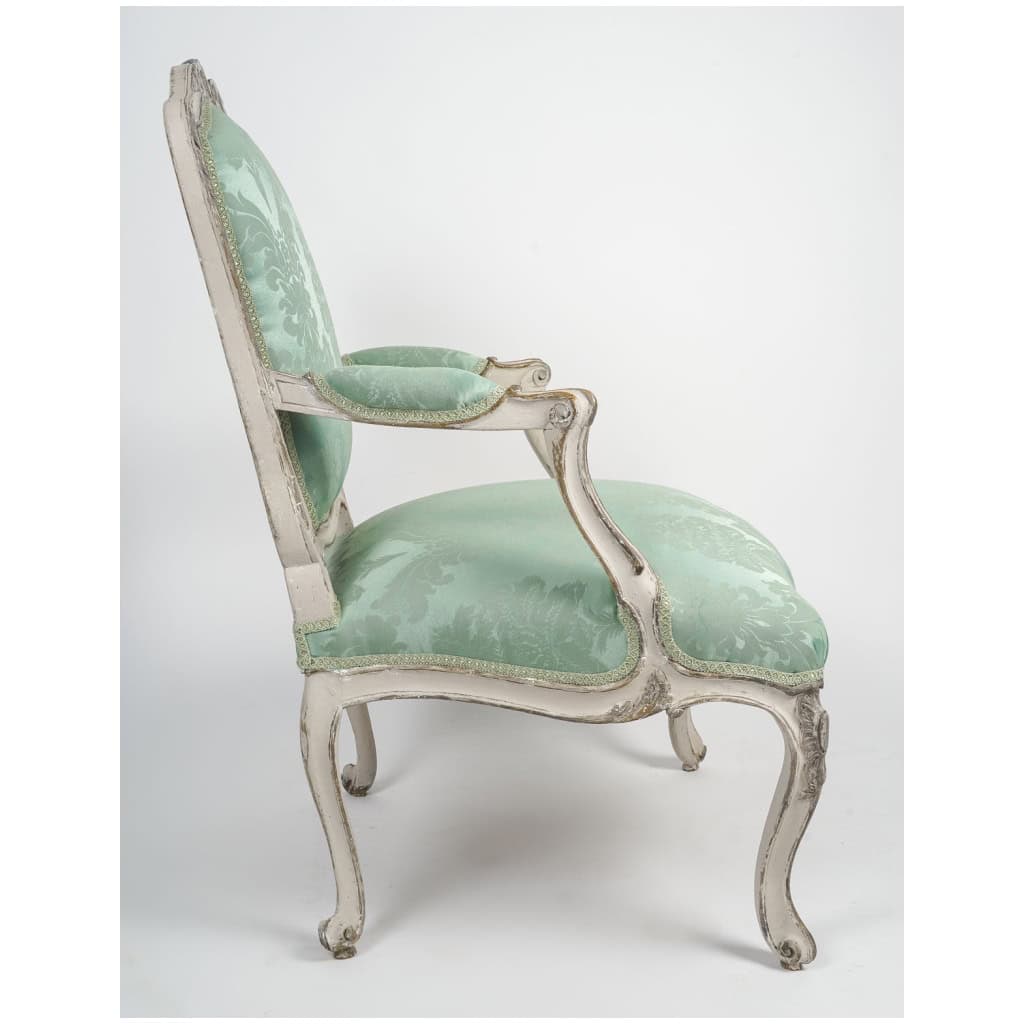 Pair Of Armchairs To Queen Louis XV. XVIIIth century. 6
