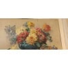 GRAND TABLEAU H/T bouquet de dahlias, par Gilbert Darpy. Signé 13