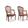 Paire de fauteuils « cabriolet » en noyer et cannage. Époque Louis XV. LS5209325 17