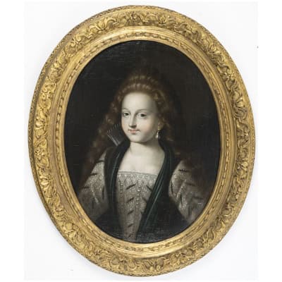 Tableau Portrait Ovale D’époque 17eme 3