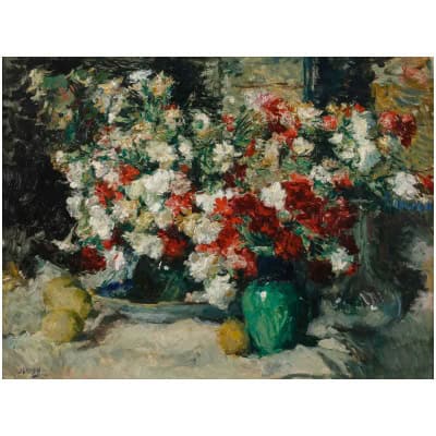 Jean Louis Auguste Laudy (1877-1956). Bouquets De Fleurs.