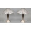 1927 René Lalique – Paire De Lampes Lierre Verre Blanc Bonze Nickelé 11