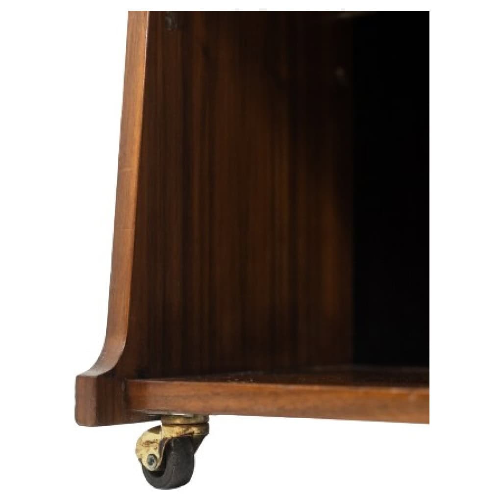 “Double-sided” rosewood bookcase on casters. Circa 1960. LS58761008H 5