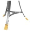 Guéridon « Canabas » en cuir patiné, acier, et laiton doré. Contemporain. LS59502209H 18