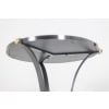 Guéridon « Canabas » en cuir patiné, acier, et laiton doré. Contemporain. LS59502209H 15