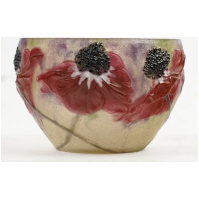 1920 Gabriel Argy Rousseau – Coupe Anémones Pâte De Verre