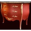Commode de style Louis XV ouvrant par trois tiroirs en bois peint 14