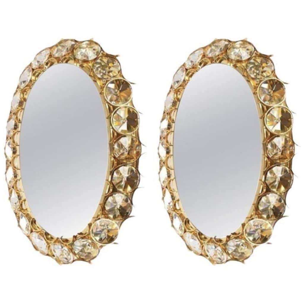 Paire de Miroirs rétro-éclairés dans le style des « bijoux fantaisie » des années 1980. 3