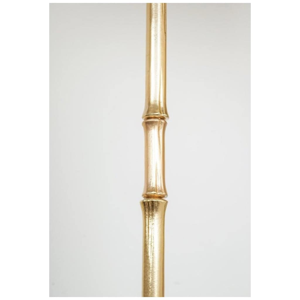 1960 Paire de lampadaires en bronze doré Maison Baguès 4