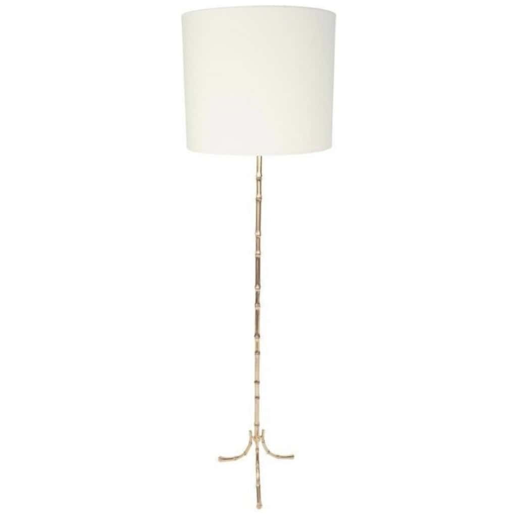 1960 Paire de lampadaires en bronze doré Maison Baguès 6