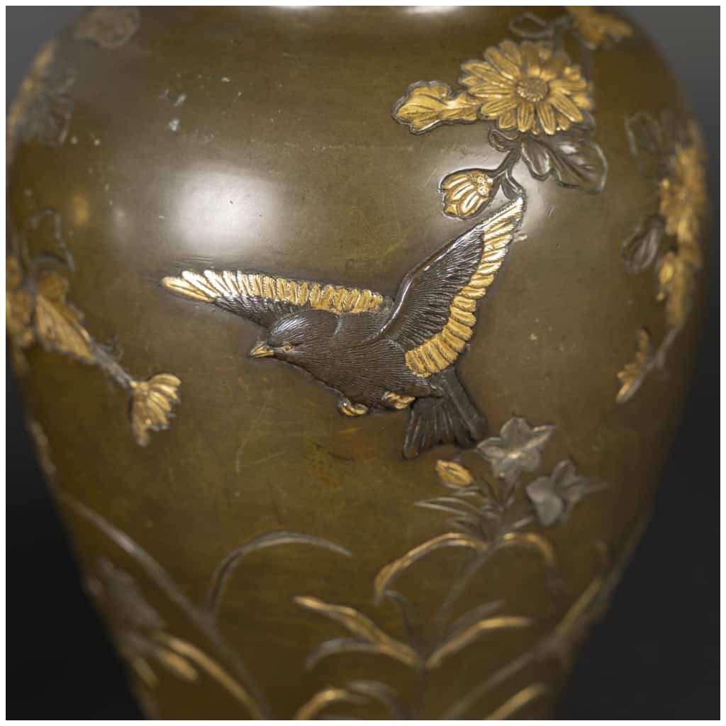 Paire de vase japonais en bronze 8