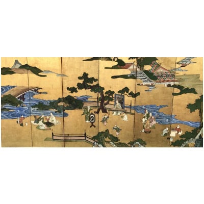 Paravent japonais à 6 panneaux – Ecole Kano