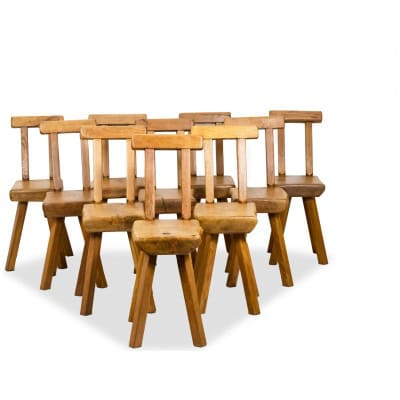 Mobichalet. Ensemble de 10 chaises. Années 1960. LS53302207J