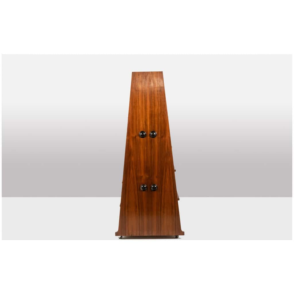 “Double-sided” rosewood bookcase on casters. Circa 1960. LS58761008H 9
