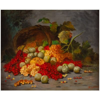 Johann Carl Rohmer (1891 – 1943): Nature morte aux groseilles.
