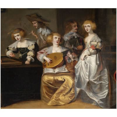 Christoffel Van Der LAMEN 1606-1651 Plaisir Musical Et Joueurs De Tric-trac