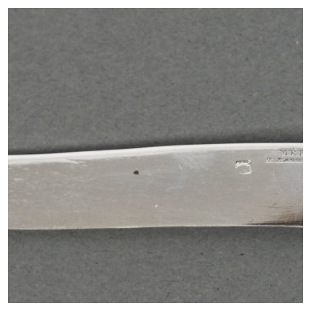 ORFÈVRE MERITE – ENSEMBLE DE 36 COUTEAUX EN NACRE ET ARGENT FIN XIXE 15