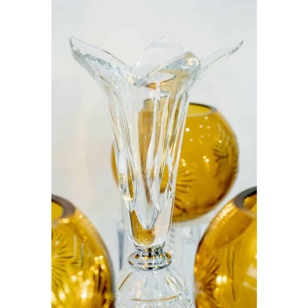 Saint Louis – Maharadja White Crystal And Amber Candelabra 5