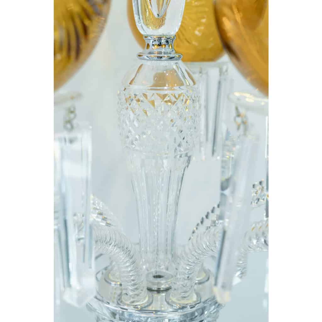 Saint Louis – Maharadja White Crystal And Amber Candelabra 6