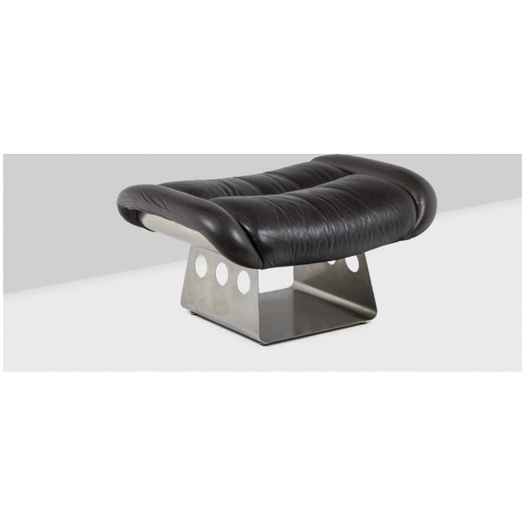 Metal and leather living room. 1970s LS57905650/5G 12