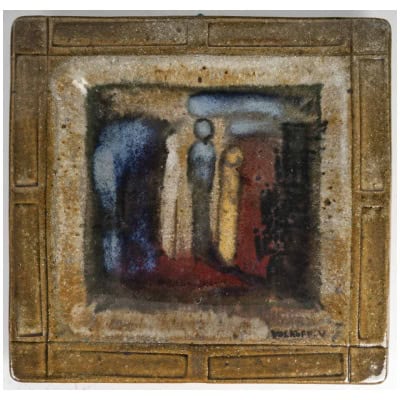 Voldemar Volkoff : Tableau en céramique.