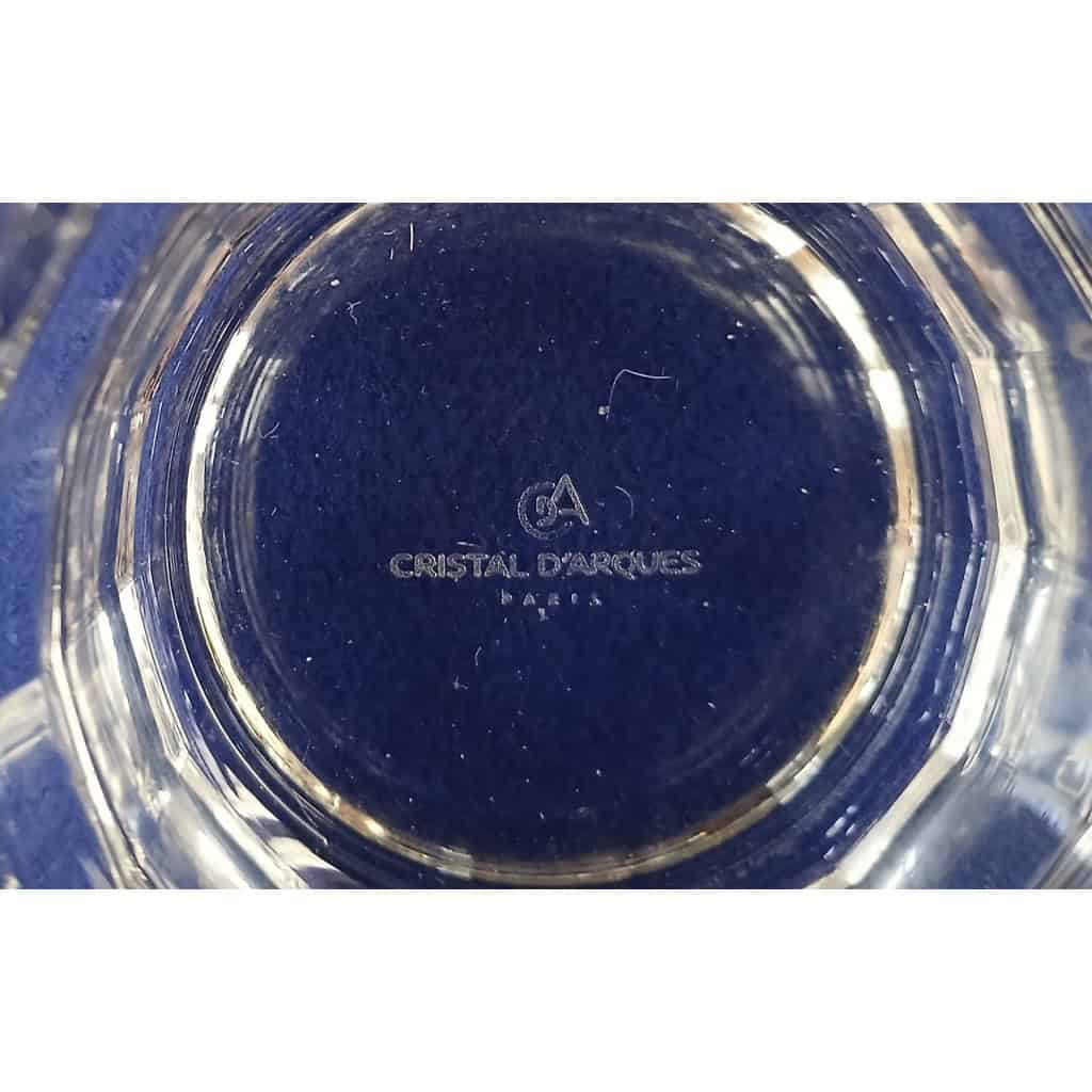 10 ARQUES CRYSTAL WHISKEY GLASSES. MACASSAR MODEL 6
