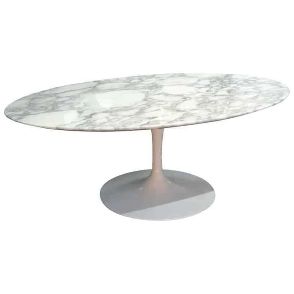 Eero Saarinen & Knoll: “Tulip” table, Calacatta 3 oval top