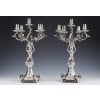 ORFEVRE MERITE – Pair of solid silver candelabra XIXand 43