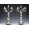 ORFEVRE MERITE – Pair of solid silver candelabra XIXand 46
