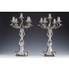 ORFEVRE MERITE – Pair of solid silver candelabra XIXand 47