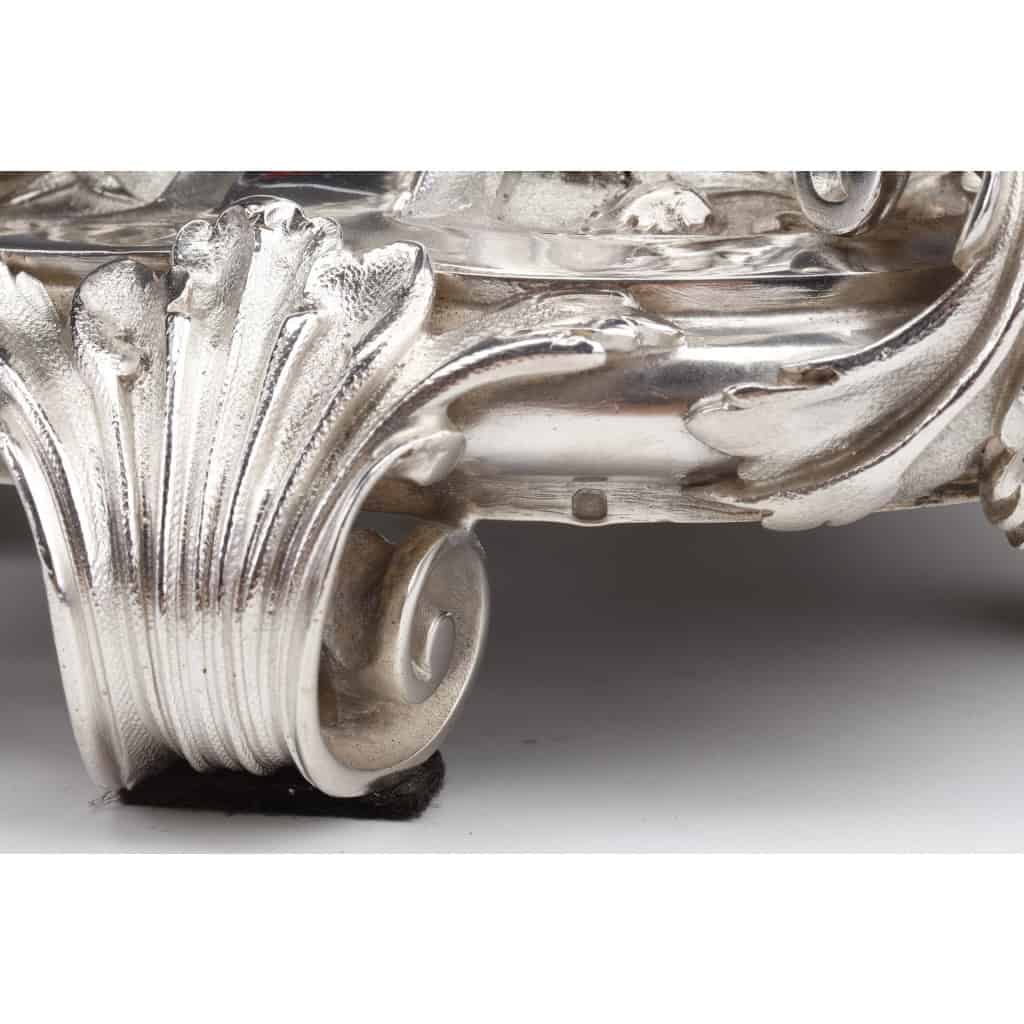 ORFEVRE MERITE – Pair of solid silver candelabra XIXand 35