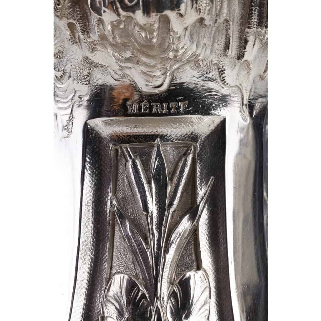 ORFEVRE MERITE – Pair of solid silver candelabra XIXand 38