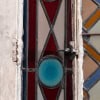 Geometric pattern stained glass window, fine XIXe, early 24th century XNUMX