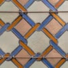 Geometric pattern stained glass window, fine XIXe, early 25th century XNUMX