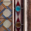 Geometric pattern stained glass window, fine XIXe, early 20th century XNUMX