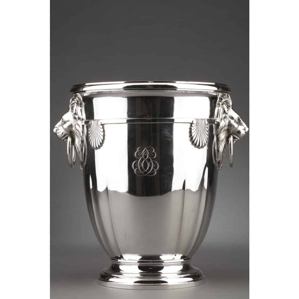 ORFEVRE D.ROUSSEL Solid silver cooler XIXand 4