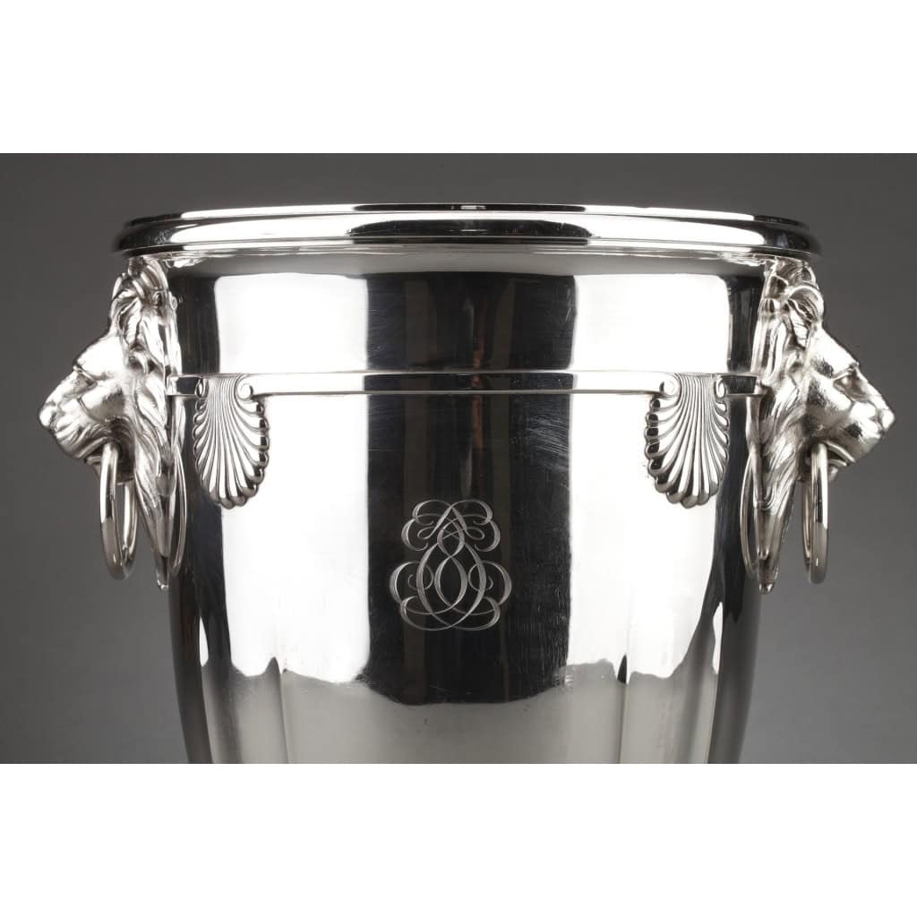 ORFEVRE D.ROUSSEL Solid silver cooler XIXand 5