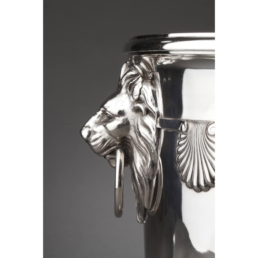 ORFEVRE D.ROUSSEL Solid silver cooler XIXand 6
