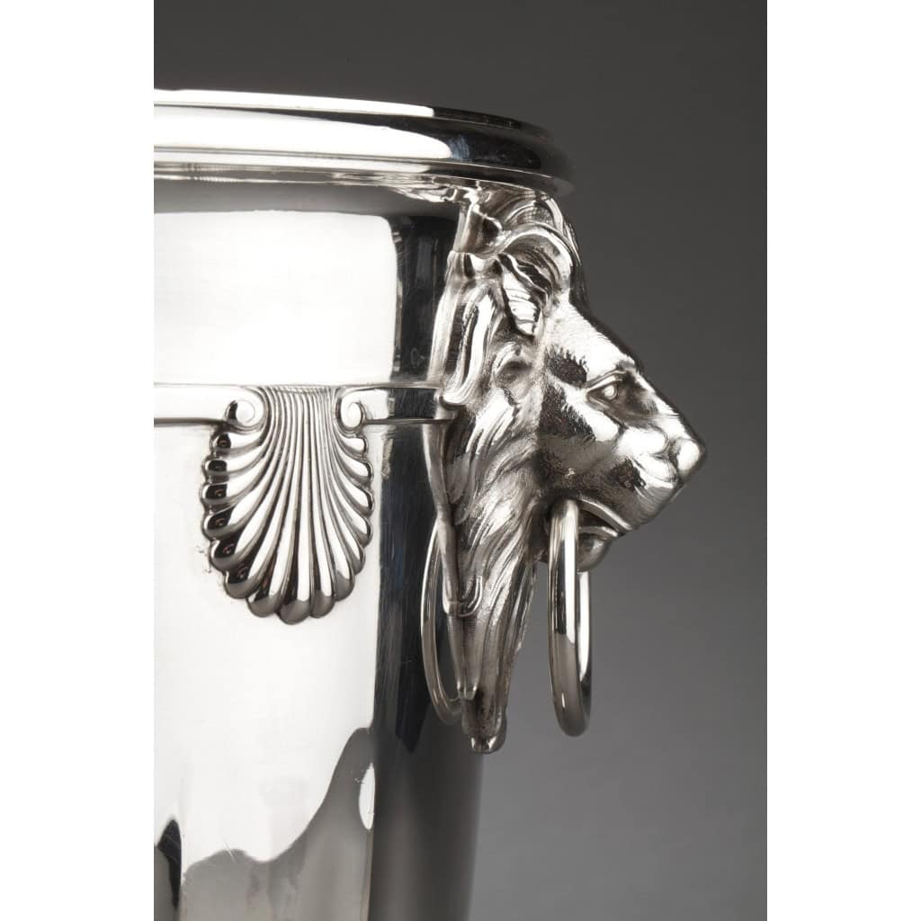 ORFEVRE D.ROUSSEL Solid silver cooler XIXand 7